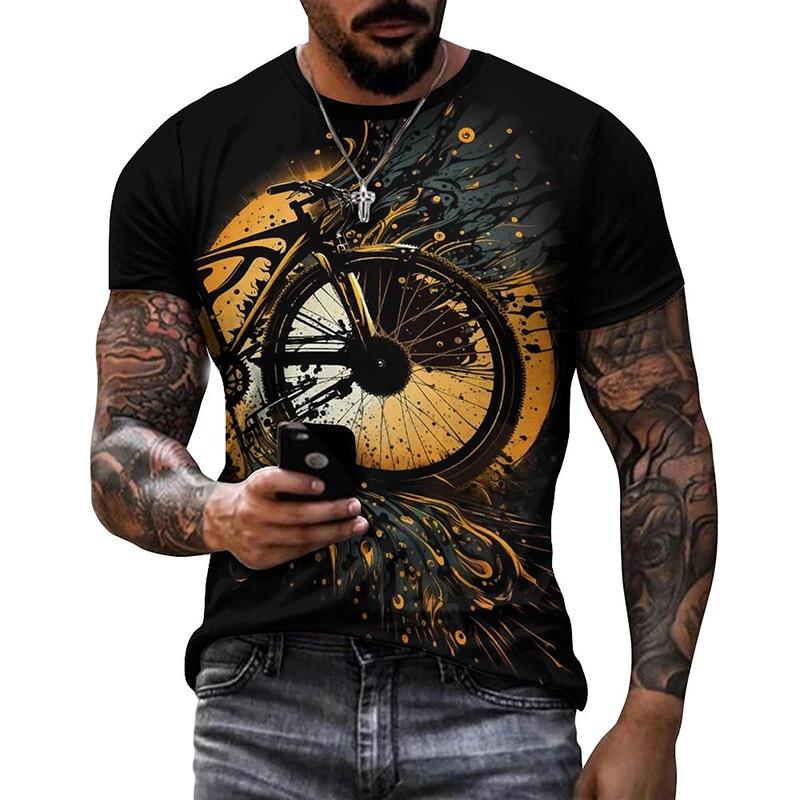 T-shirt graphique de vélo vintage pour hommes et femmes