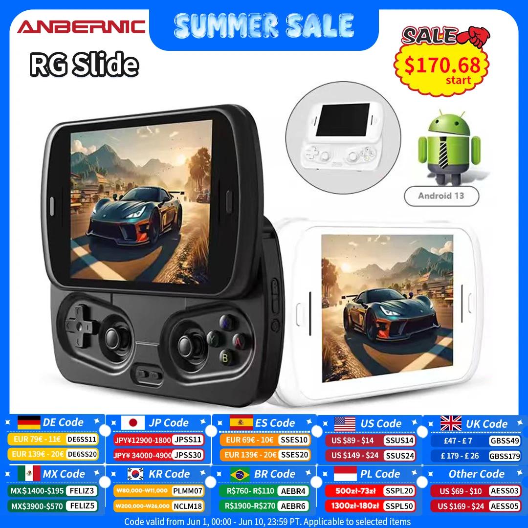 Anbernic RG Slide Console de jeu portable Android 4.7 "LTPS écran dans le cellule Joystick capacitif WIFI Bluetooth lect