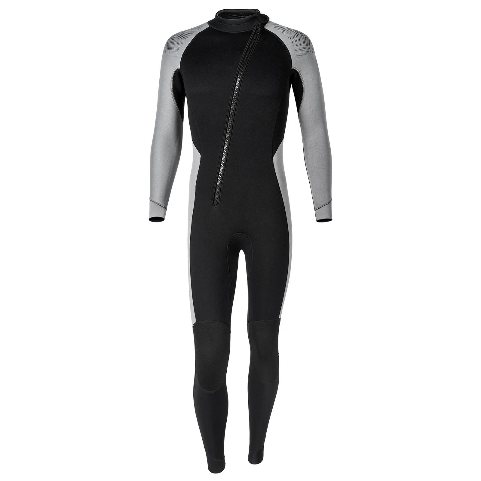 Combinaison Thermique Néoprène Homme 3mm - Manches Longues pour Surf Plongée et Natation
