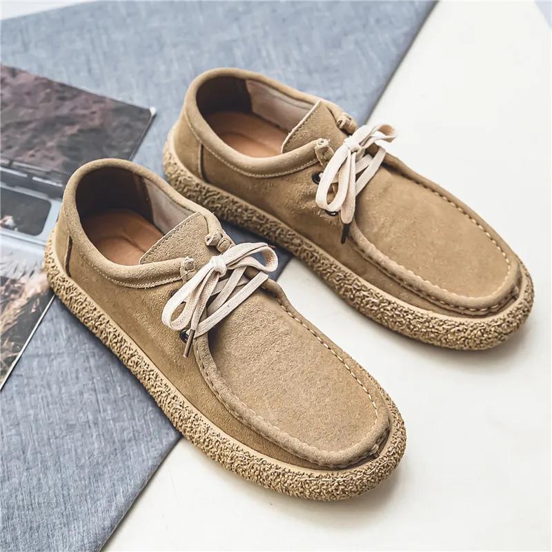 Chaussures toile légères hommes semelle daim - Marche décontractée respirante 2025