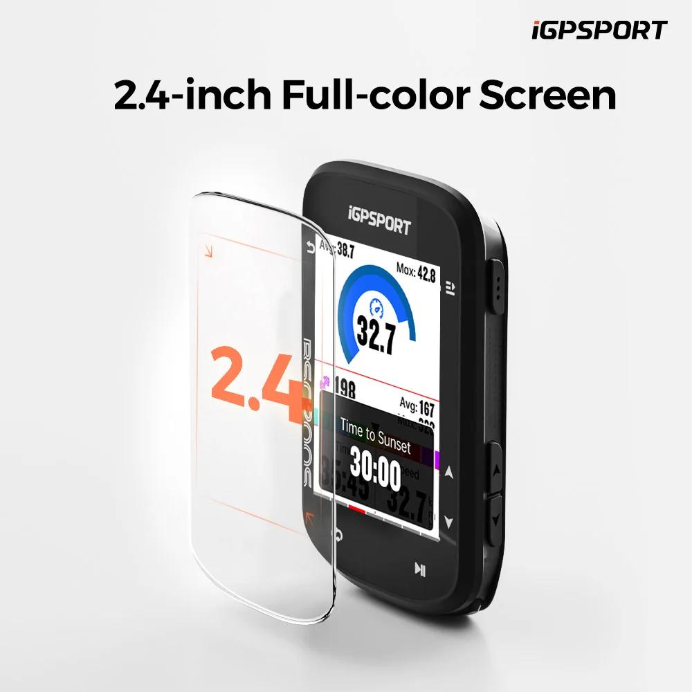 Ordinateur de vélo GPS iGPSPORT BSC200S avec navigation d'itinéraire, écran couleur, compteur de vitesse sans fil, odomètre de cyclisme, Bluetooth et ANT+