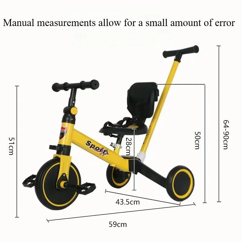 Tricycle 3 en 1 pour enfants de 1 à 5 ans