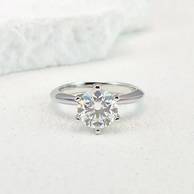Bague Moissanite 0.5-5ct pour femmes