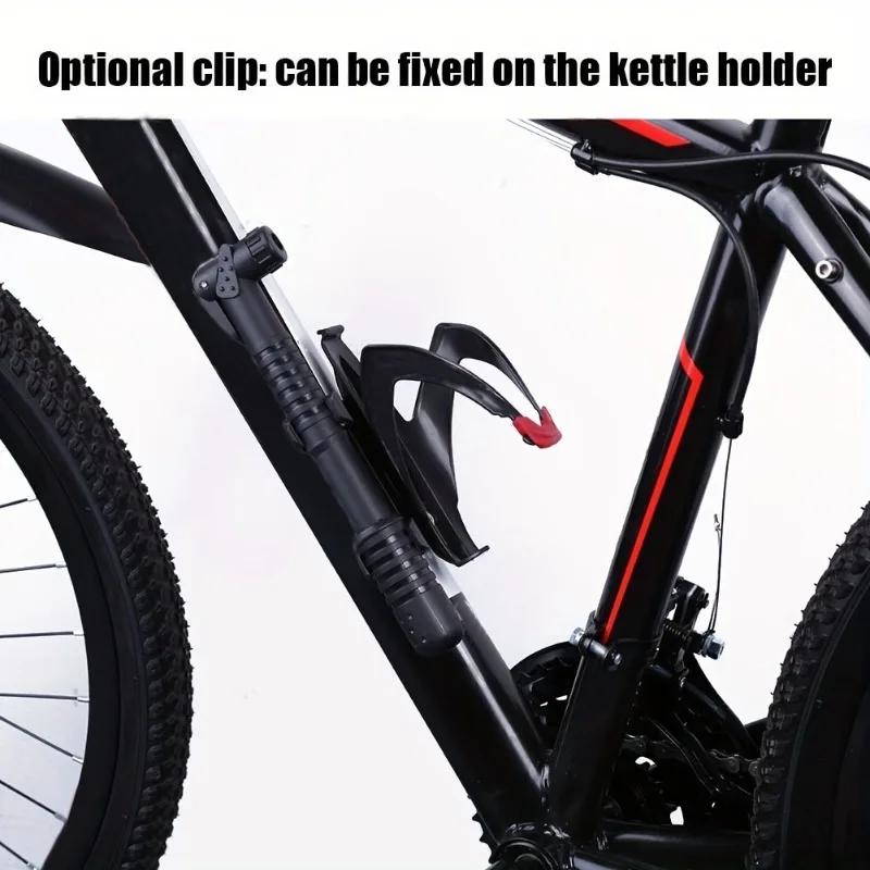 Mini pompe à vélo portable avec support gonfleur de pneus de vélo de montagne pour cyclistes en vadrouille occasions spéciales