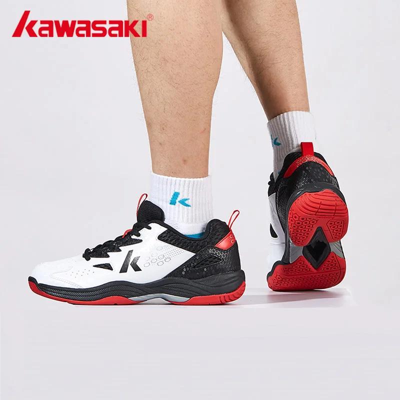 Chaussures de badminton Kawasaki pour hommes - Conception anti-twist et respirante pour le tennis