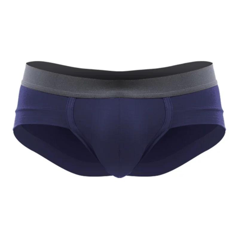 Slips blancs à taille basse pour hommes avec poche en U, sous-vêtements d'été respirants pour jeunes hommes