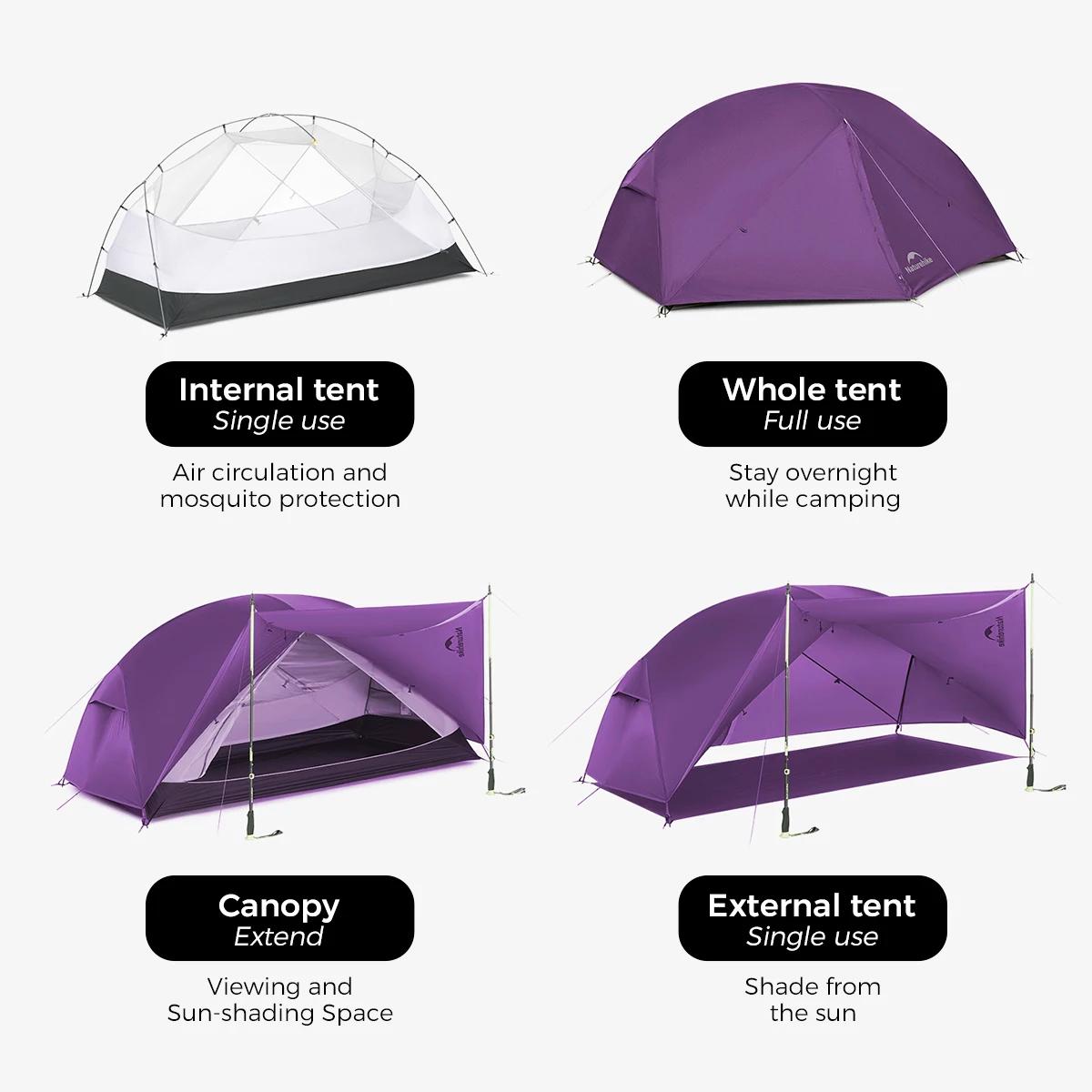 Tente de camping Naturehike Mongar 2