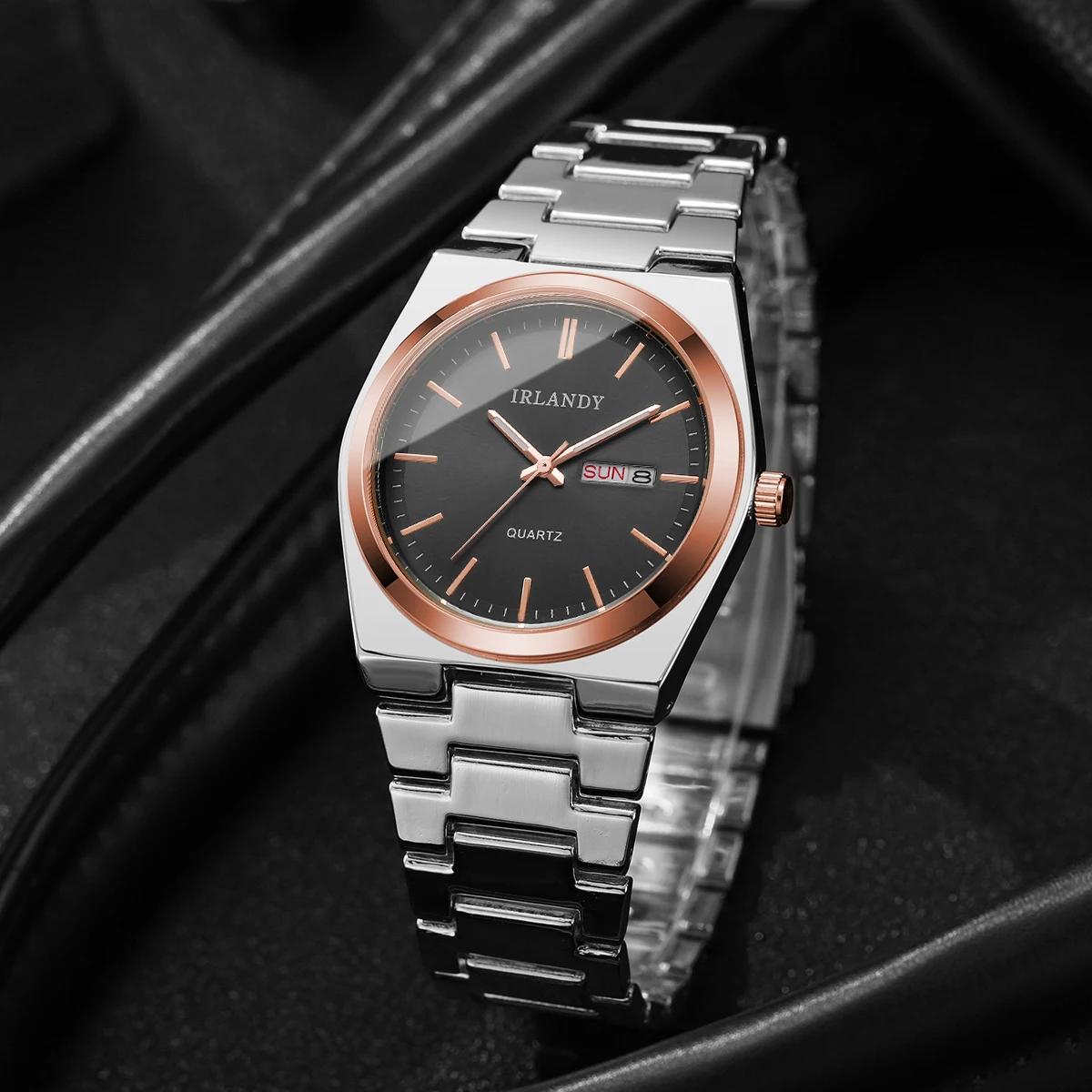 Montres d'affaires de luxe pour hommes, montres-bracelets à Quartz avec calendrier, horloge Reloj Hombre (sans boîte)