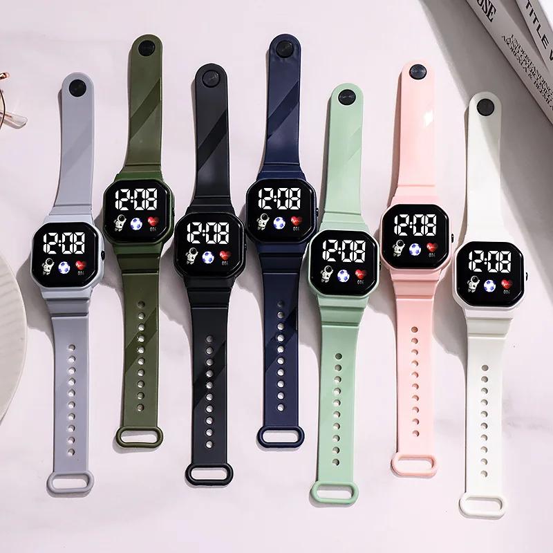 Montre de Sport numérique LED pour enfants, bracelet en Silicone, étanche, électronique, cadeaux pour garçons et filles