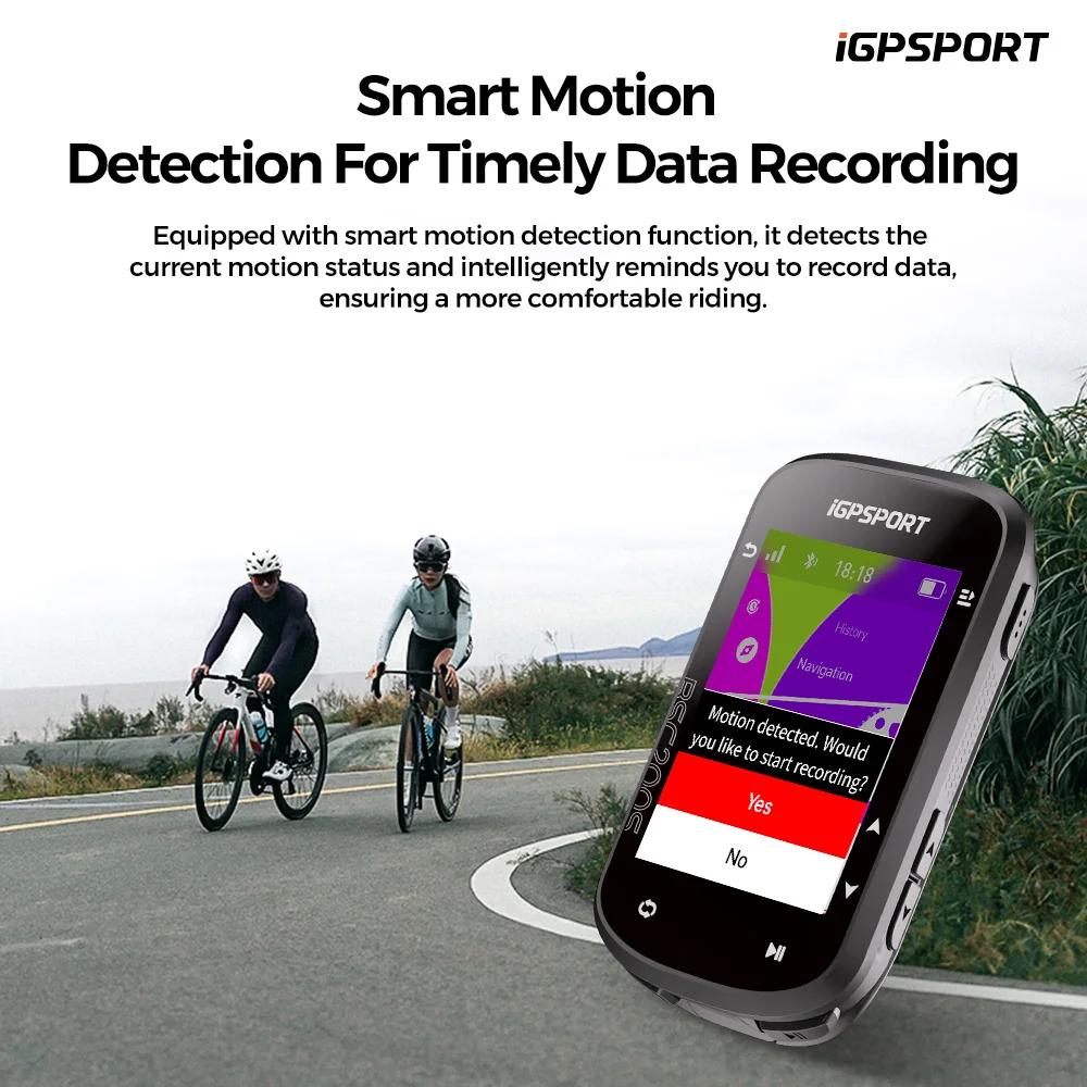 Ordinateur de vélo GPS iGPSPORT BSC200S avec navigation d'itinéraire, écran couleur, compteur de vitesse sans fil, odomètre de cyclisme, Bluetooth et ANT+