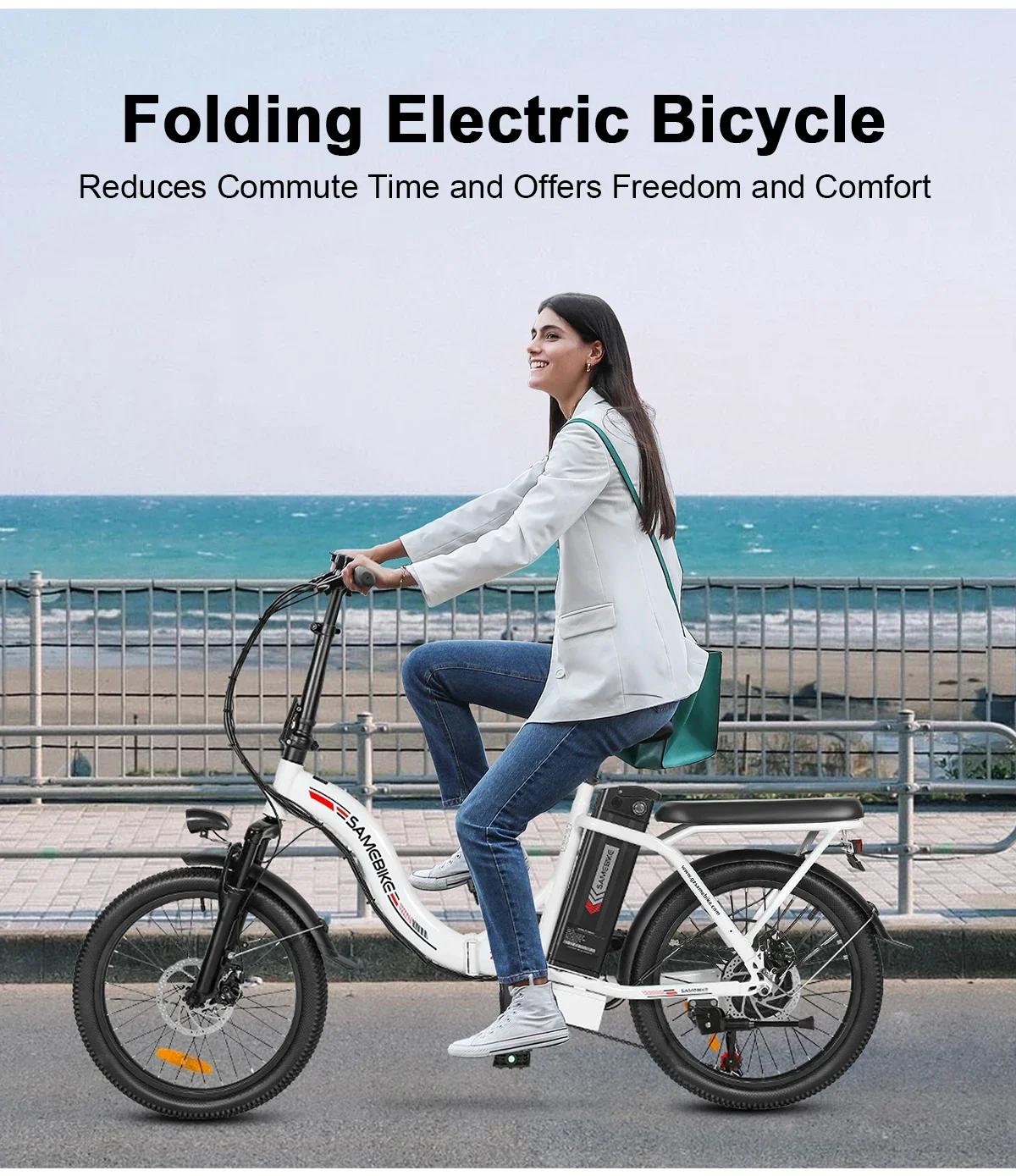 Vélo électrique de style pliable léger 350W36V12AH batterie montagne e-bike 20 pouces gros pneu ville voyage vélo électrique adulte