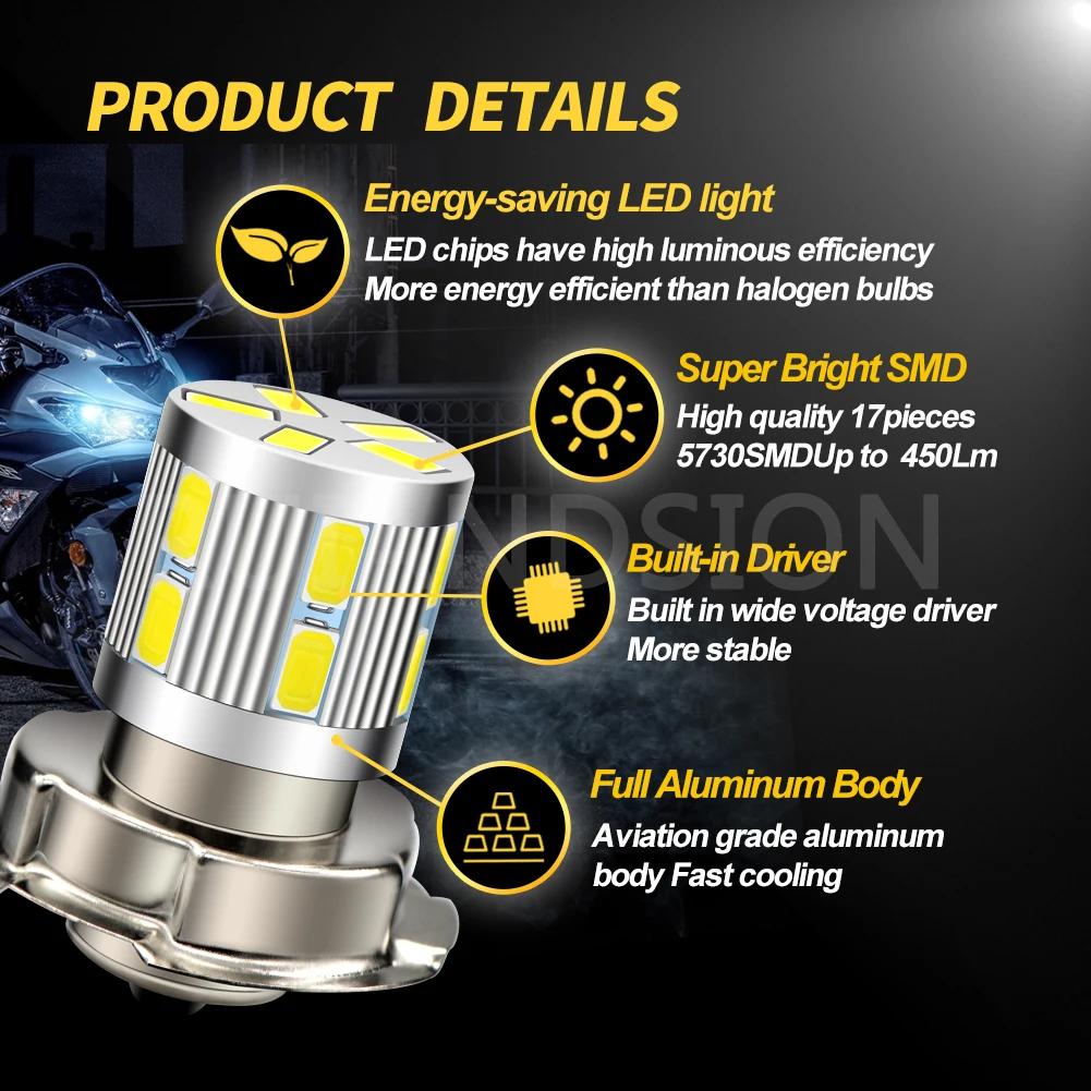 Phare de moto LED P26S 6V 12V