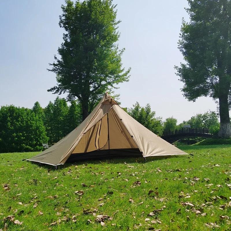 Tente de randonnée 1 personne ultralégère 4 saisons : abri pyramide étanche pour camping sac à dos