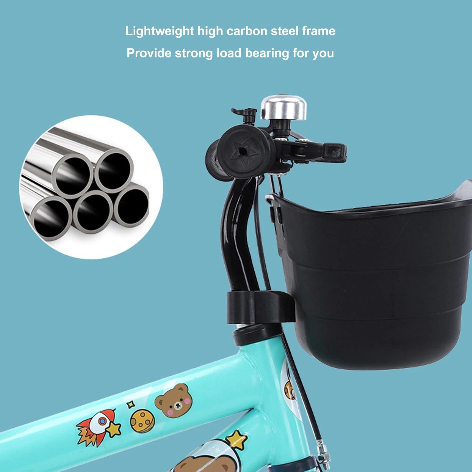 Vélo pour enfants, empêche les pieds coincés, Structure Stable, coussin élastique, vélo pour enfants avec roues d'entraînement pour âgés de 3 à 6 ans