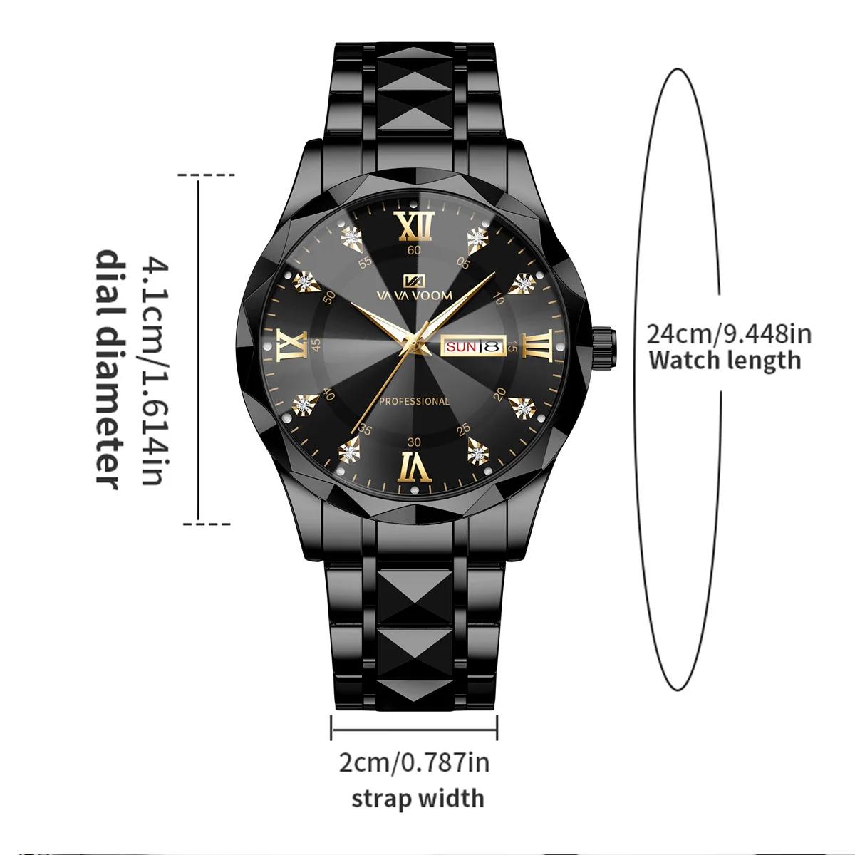 Montre de luxe en acier inoxydable pour homme
