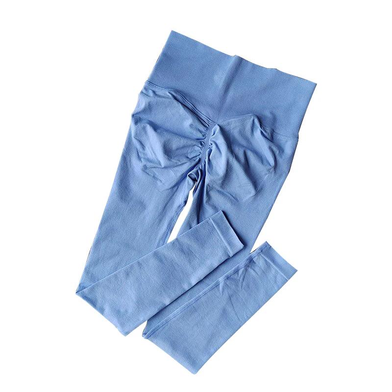 Leggings taille haute sans couture femme - Pantalon sport yoga course séchage rapide