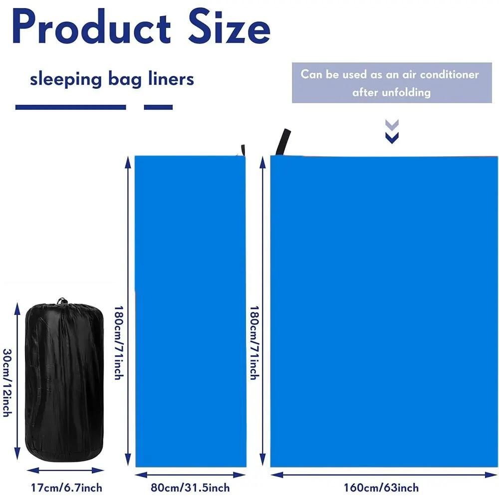 Smile-Sac de couchage portable ultra léger, draps de voyage polaire pour adultes, tente de camping en plein air, lit chaud, doublure de sac de couchage