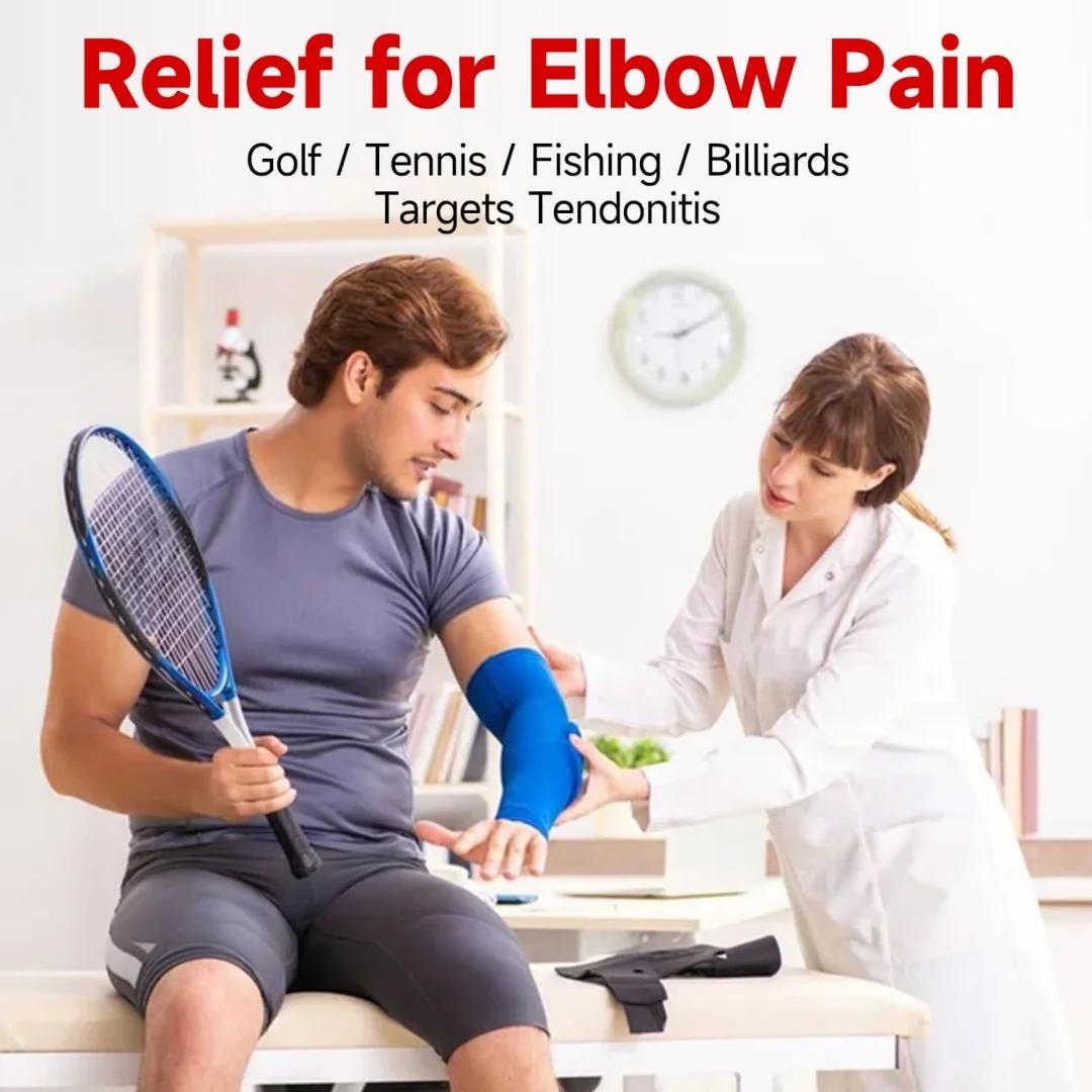 Barre de thérapie élastique, barre de traitement du coude de tennis - Parfaite pour soulager la douleur de la tendinite et améliorer la prise en main, barre de résistance pour les coude de golfeur et