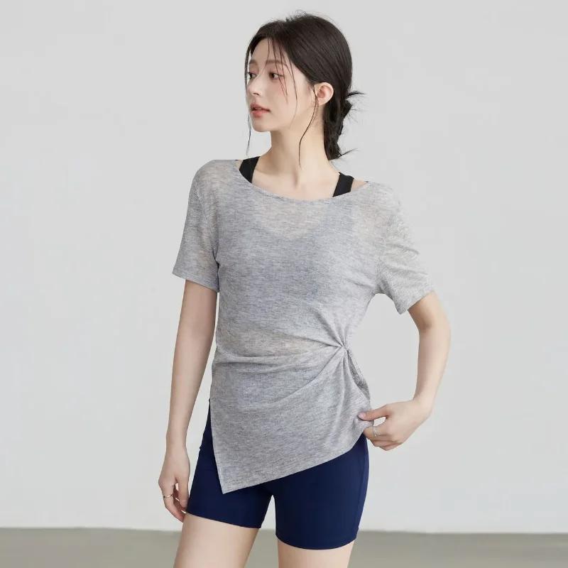 Vêtements de yoga, t-shirt à manches courtes pour l'été