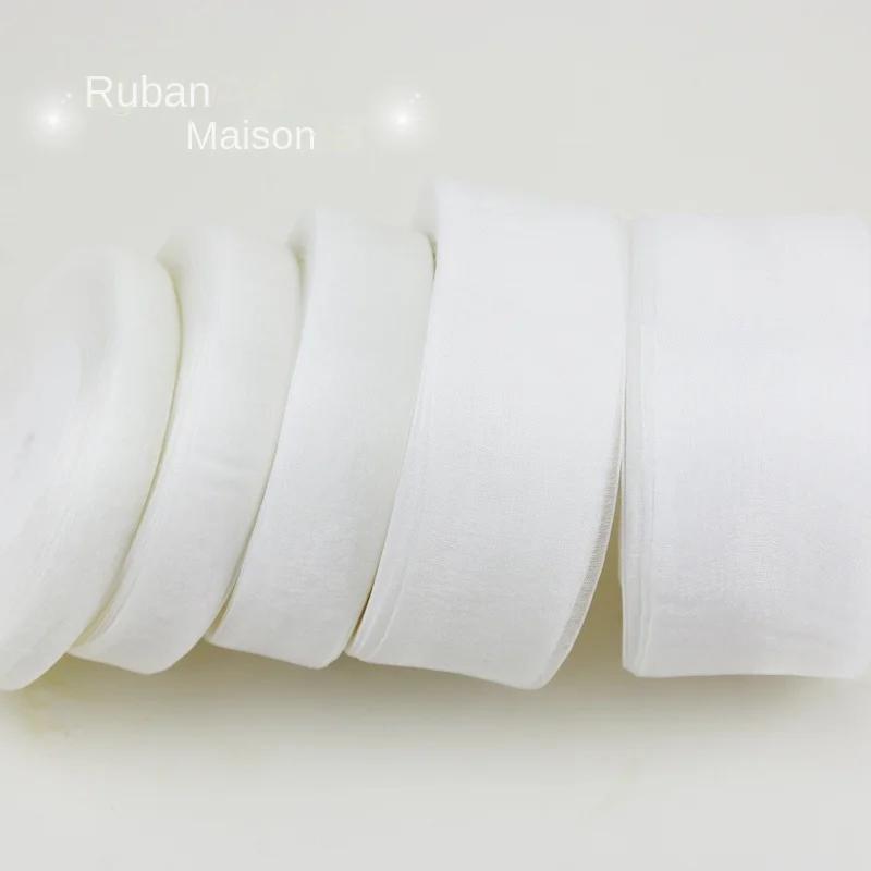 (50 yards/rouleau) rubans en Organza 12/15/20/25/40/50mm