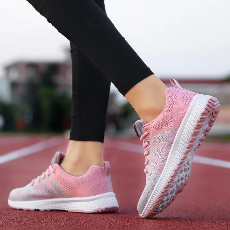 Baskets femme mode plateforme printemps été - Chaussures décontractées maille jogging tennis