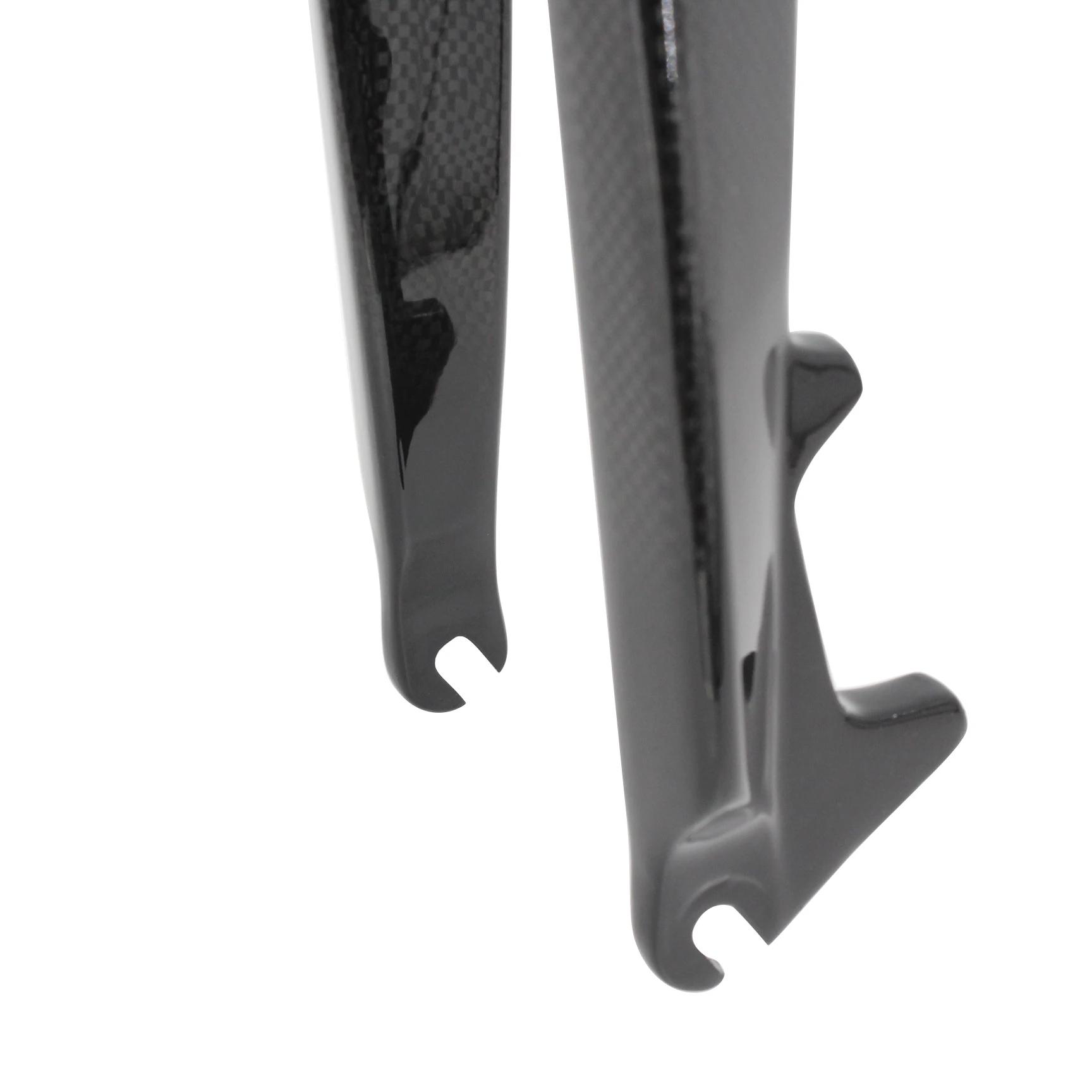 Date 26/27.5/29 "pouces VTT 3K pleine Fiber de carbone vélo fourche avant frein à disque fourche en carbone dur vtt 26er-29er pièces