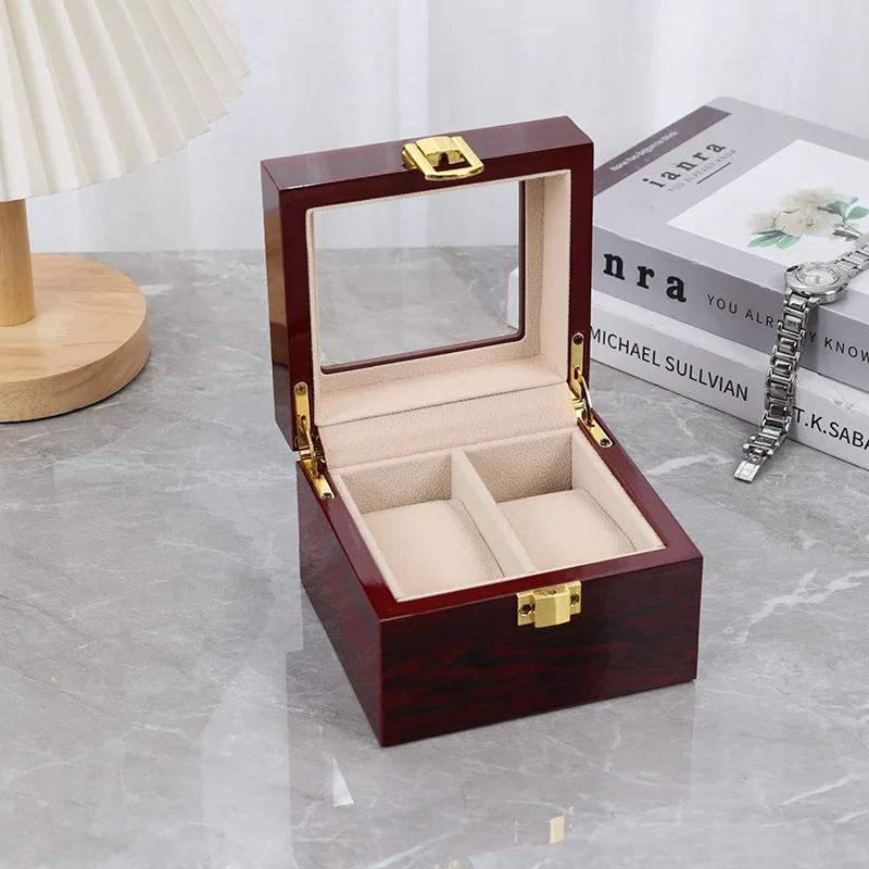 Organisateurs de montres de luxe en bois pour hommes et femmes, boîtes de support, présentoir à bijoux, 2 grilles, 3 grilles, 5 grilles, 6 grilles, 10/12 grilles