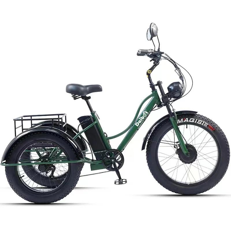 Vélo électrique adulte gros pneu montagne pour homme 48V 750W Tricycle
