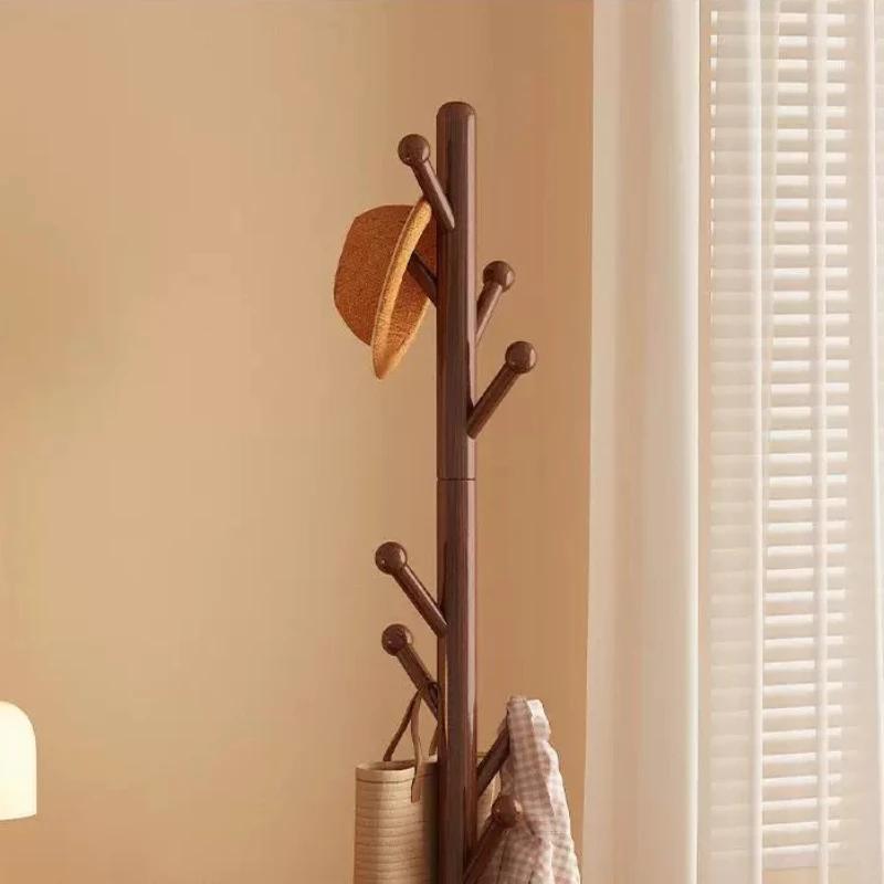 Porte-vêtements sur pied en bois économique pour couloir, hôtel, petit appartement, mobilier de chambre