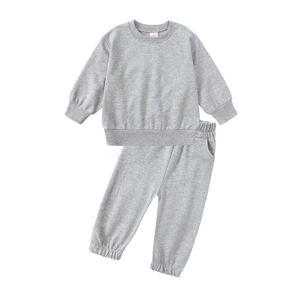 Survêtement fin pour enfants, vêtements de printemps et d'automne, sweat-shirt à manches longues + pantalon, costume pour garçons et filles, tenues de sport pour enfants en bas âge, 2026