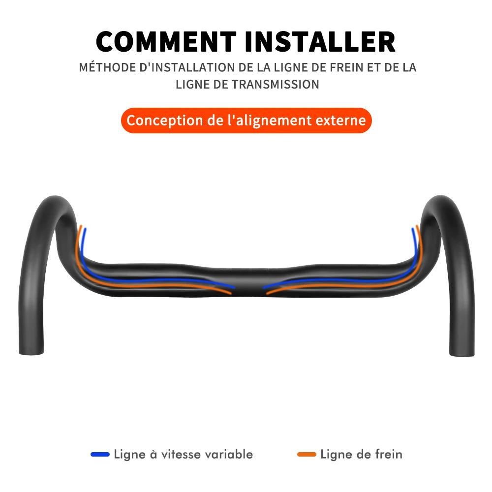 TOSEEK – guidon en carbone pour vélo de route