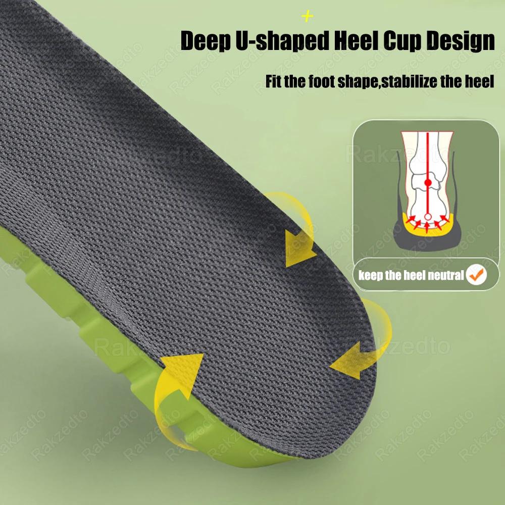 Semelles intérieures de sport élastiques en Latex pour chaussures de basket-ball, semelles de course respirantes et absorbant les chocs pour la fasciite plantaire, Support de voûte plantaire