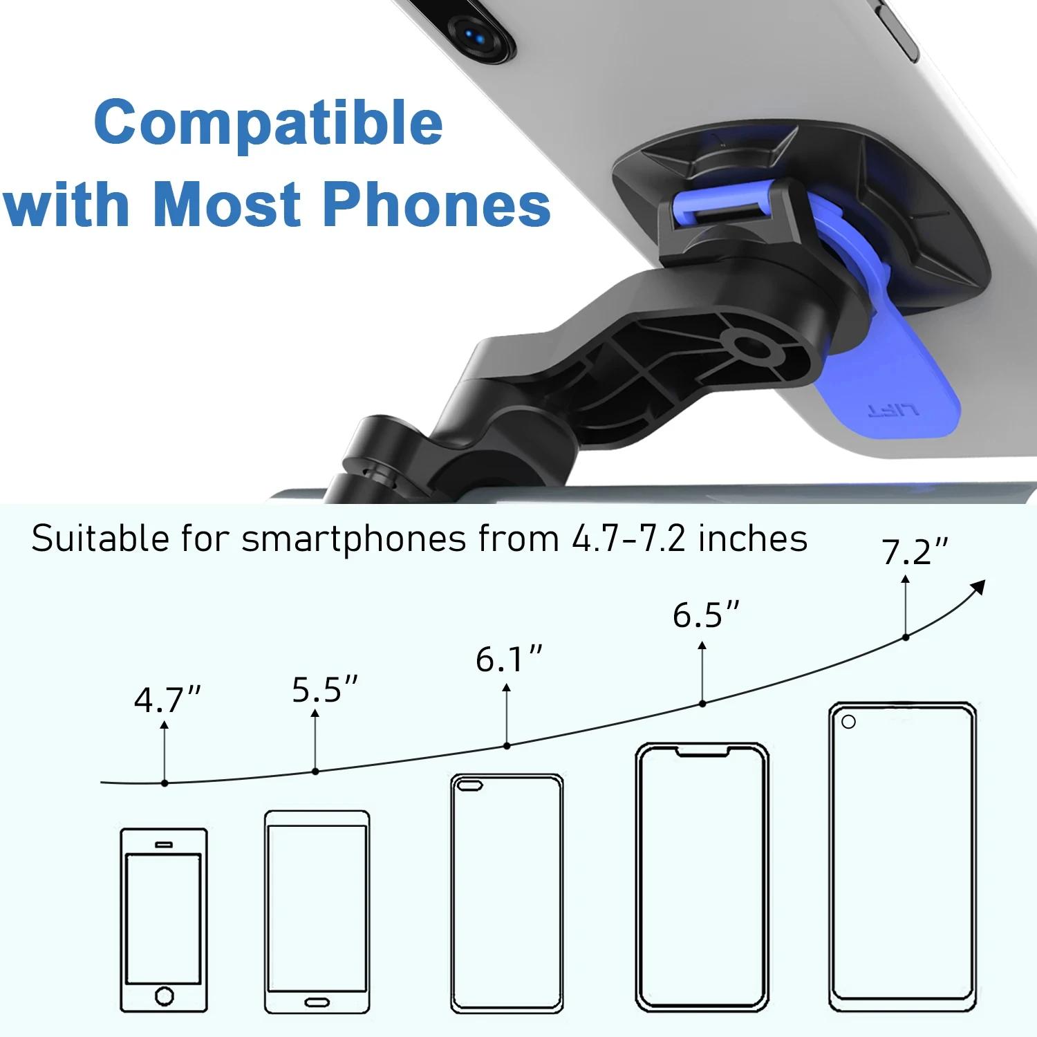 Support de téléphone pour vélo, support de téléphone pour moto, pince de fixation pour téléphone portable sur guidon, clip de téléphone pour vélo électrique et trottinette