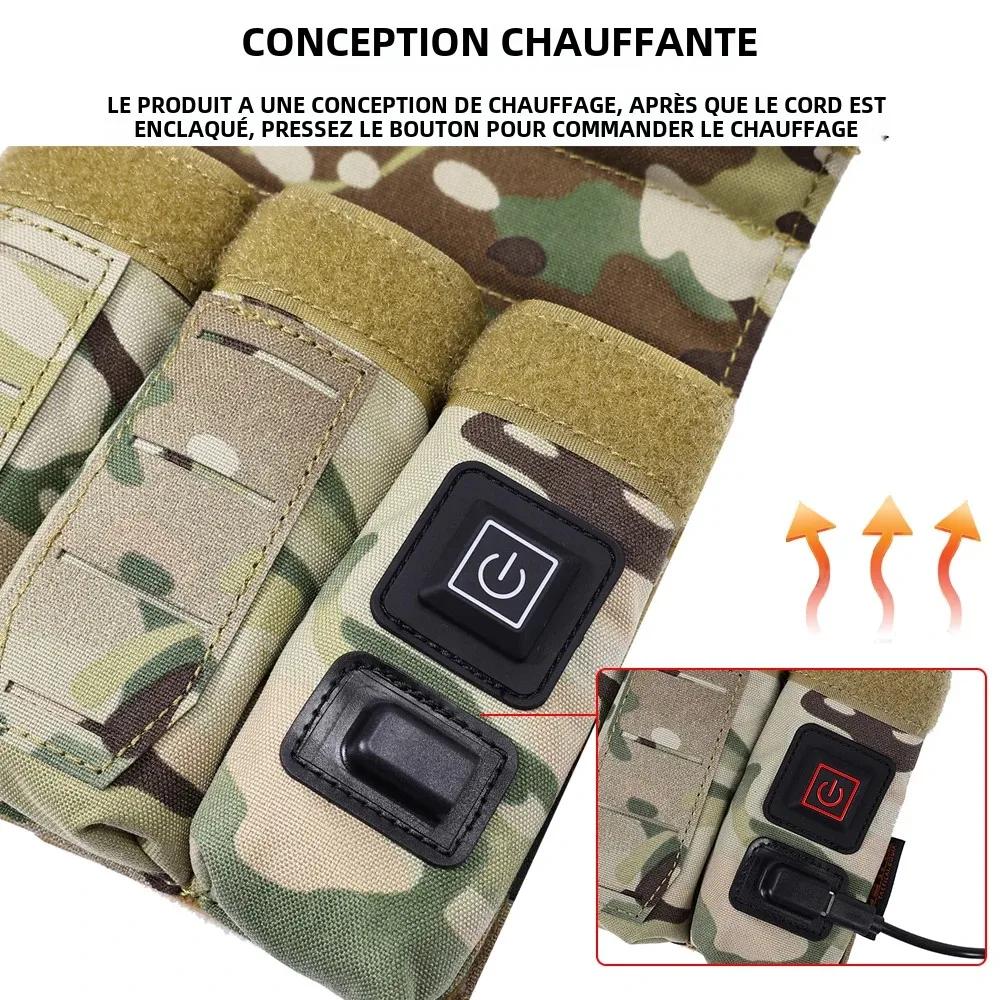 SINAIRSOFT 9mm tactique Triple pochette pour magazines fonction plus chaude étui pistolet USB puissance température régl