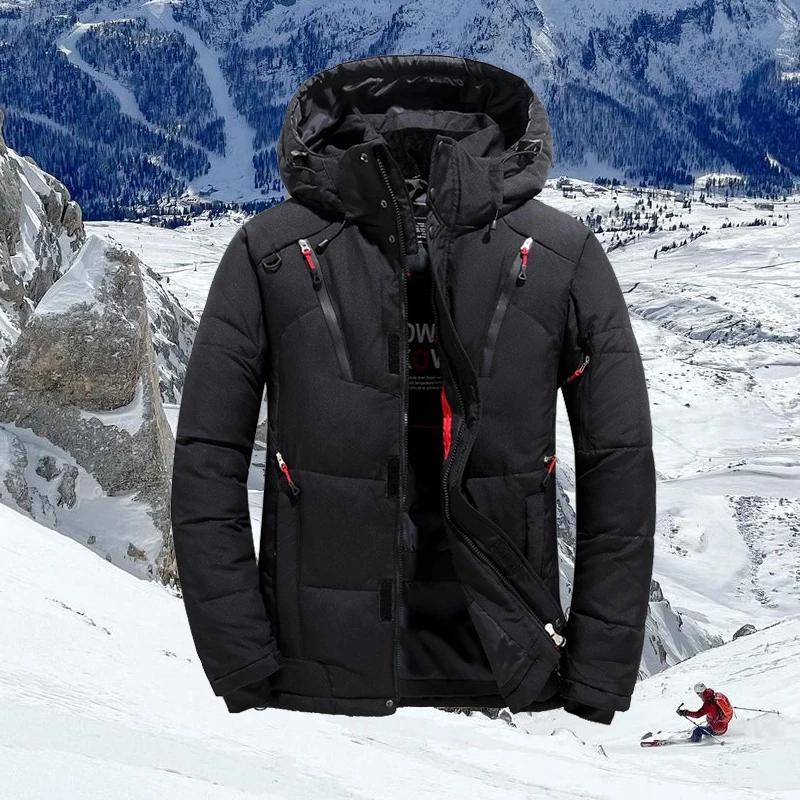 Doudoune coupe-vent trempée pour homme, veste de ski de montagne, sports de plein air, vêtements de camping d'hiver, garder au chaud, 506