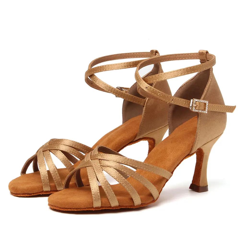 Chaussures de danse latine femme talons hauts - Tango et salon en daim