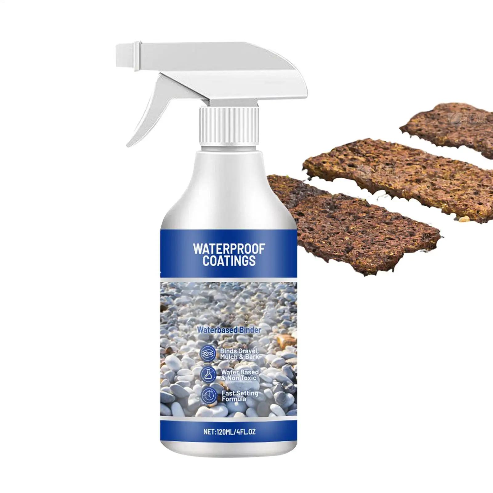 Colle de gravier pour aménagement paysager, 120ml, scellant de colle de roche, stabilisateur adhésif, Spray imperméable à séchage rapide pour cour extérieure