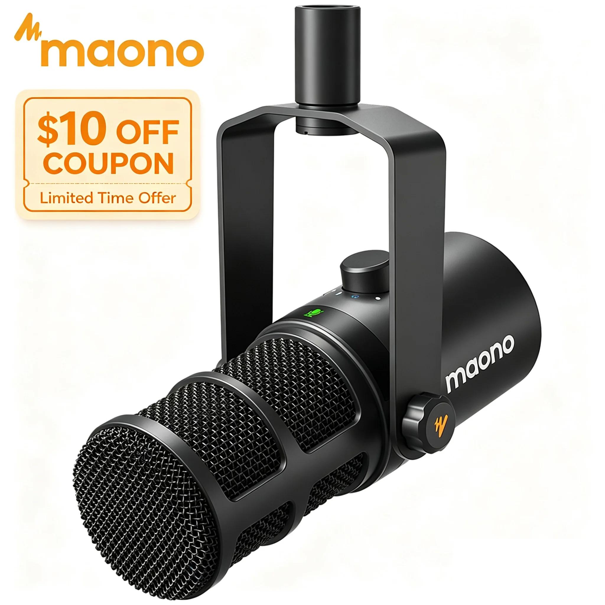 Maono – Microphone dynamique USB/XLR