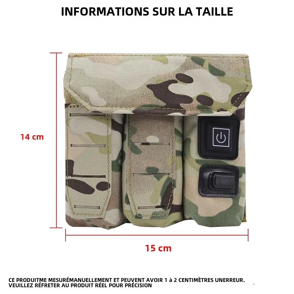 SINAIRSOFT 9mm tactique Triple pochette pour magazines fonction plus chaude étui pistolet USB puissance température régl