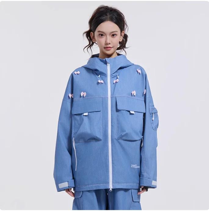 Vêtements de ski coupe-vent imperméables pour femmes, veste résistante à l'usure, simple planche, double planche, mignon, doux, haute expérience