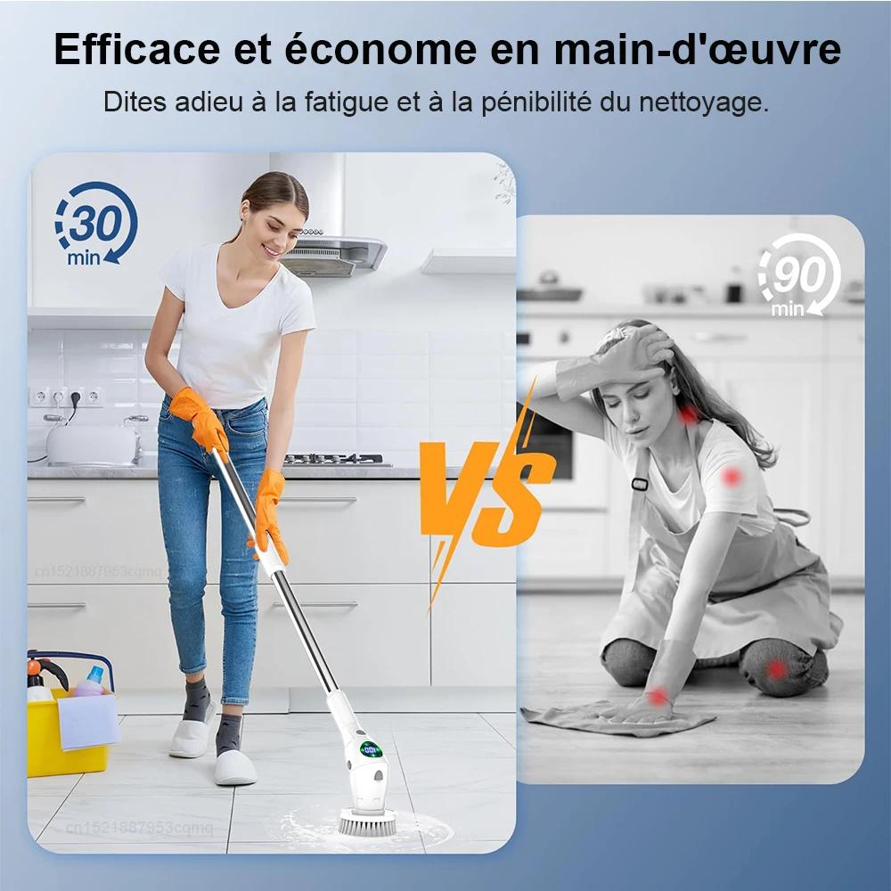 Brosse à livres électrique rotative sans fil