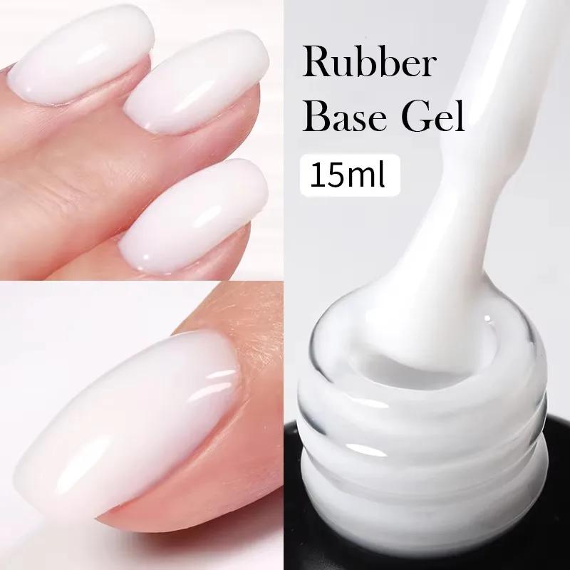BORN PRETTY Gel de Base en caoutchouc gelée laiteuse pour vernis à ongles Gel 15ml russe auto-nivelant couleur nue tremp