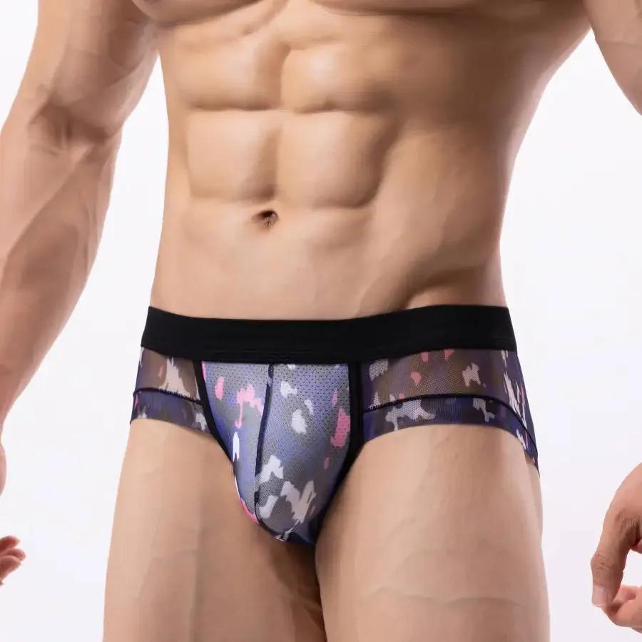 Sous-vêtements pour hommes slips respirants taille basse