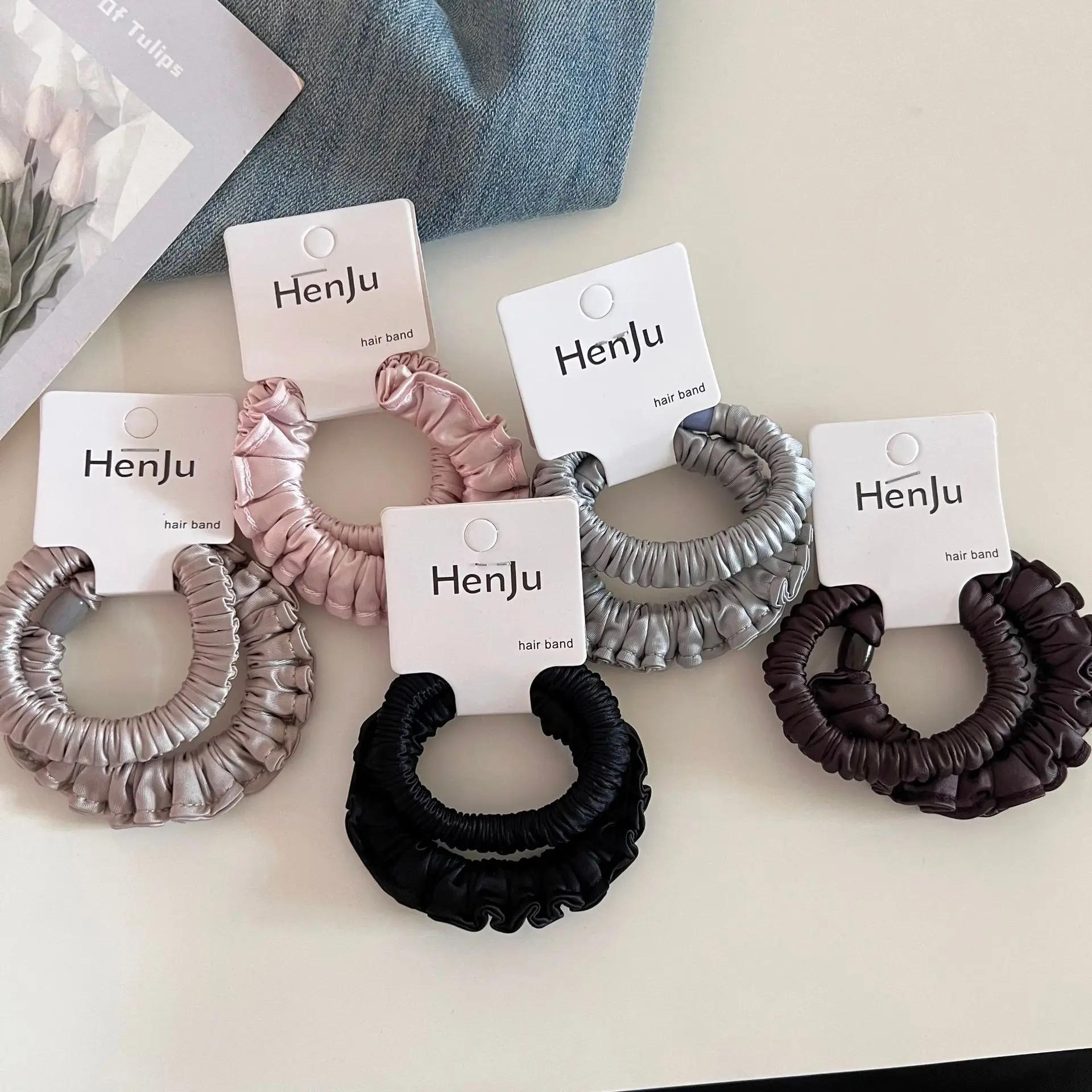 Attaches pour queue de cheval à haute élasticité, paire de liens pour cheveux en satin, bandeaux antidérapants pour femmes et filles, accessoires de mode pour cheveux