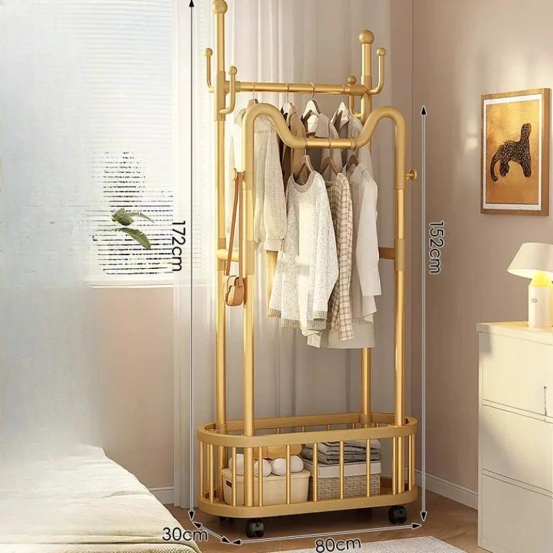 Rail Modern Clothing Rack Luxury Hanger Frames Standing Clothing Rack Jacket Side Perchero Ropa De Pie Living Room Furniture