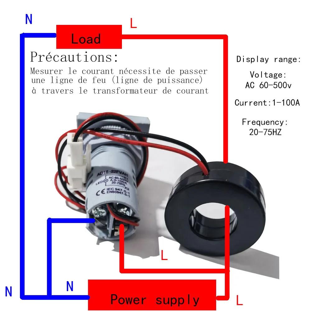 Voltmètre numérique Led AC 220