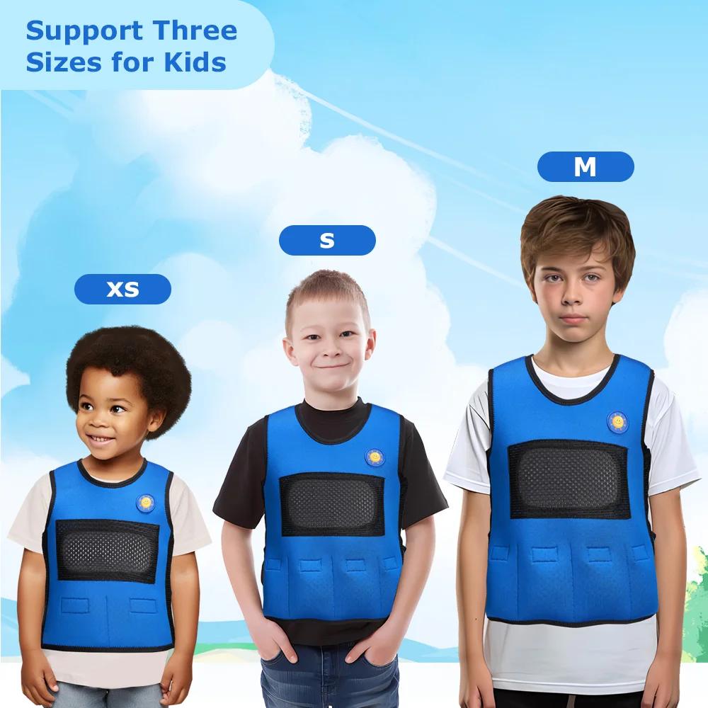Gilet lesté sensoriel enfants autisme hyperactivité - Compression humeur traitement troubles