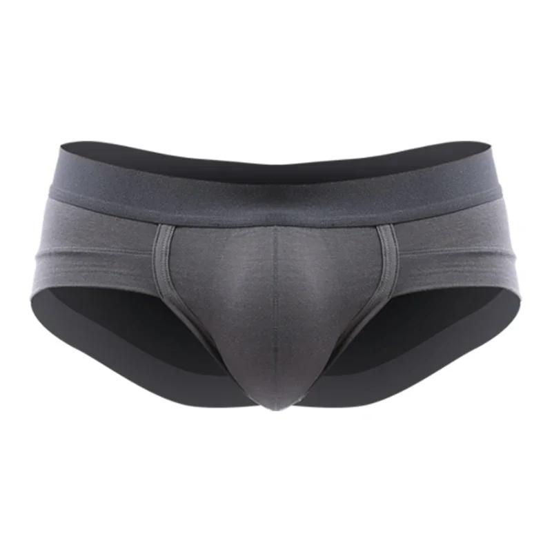 Slips blancs à taille basse pour hommes avec poche en U, sous-vêtements d'été respirants pour jeunes hommes