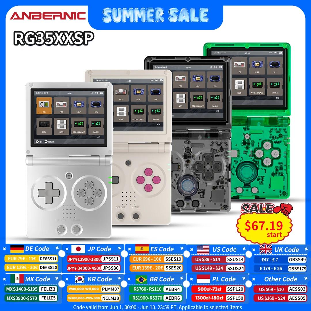 ANBERNIC RG35XXSP rétro Flip Console de jeu portable 3.5 "écran IPS Linux H700 lecteur de jeu vidéo prise en charge du S