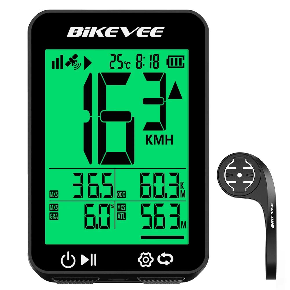 Ordinateur de vélo sans fil GPS, affichage numérique LCD multifonctionnel, compteur de vitesse et odomètre pour vélo d'extérieur avec rétroéclairage vert automatique